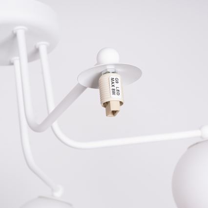 Pendellampe ASTRAL 5xG9/8W/230V hvid