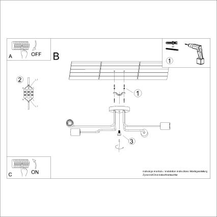 Loftlampe TIMBO 4xE27/15W/230V hvid/beige/bøg