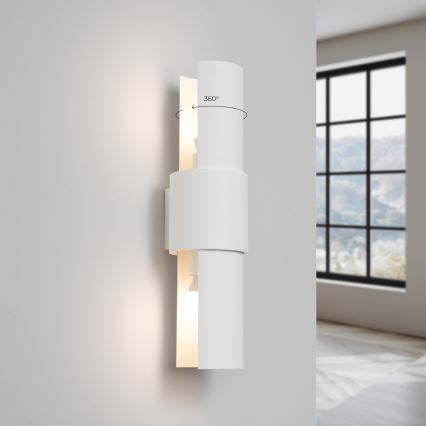 Væglampe FLASH 2xE27/15W/230V hvid