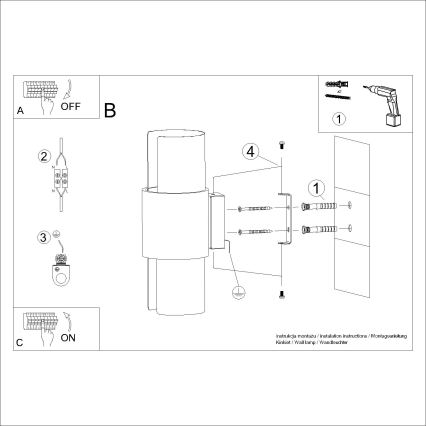 Væglampe FLASH 2xE27/15W/230V hvid