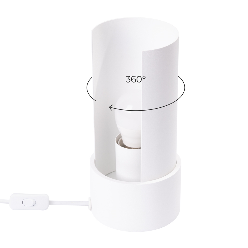 Bordlampe FLASH 1xE27/15W/230V hvid