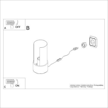 Bordlampe FLASH 1xE27/15W/230V hvid