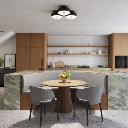 Loftlampe OMIQ 4xE27/15W/230V Ø 30 cm sort