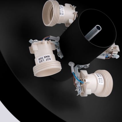 Loftlampe OMIQ 4xE27/15W/230V Ø 30 cm sort