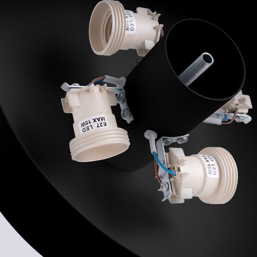 Loftlampe OMIQ 4xE27/15W/230V Ø 30 cm sort