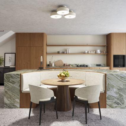 Loftlampe OMIQ 4xE27/15W/230V Ø 30 cm cremefarvet