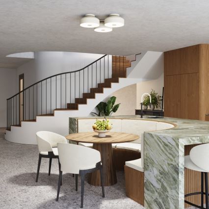 Loftlampe OMIQ 4xE27/15W/230V Ø 30 cm cremefarvet