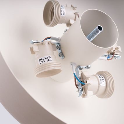 Loftlampe OMIQ 4xE27/15W/230V Ø 30 cm cremefarvet