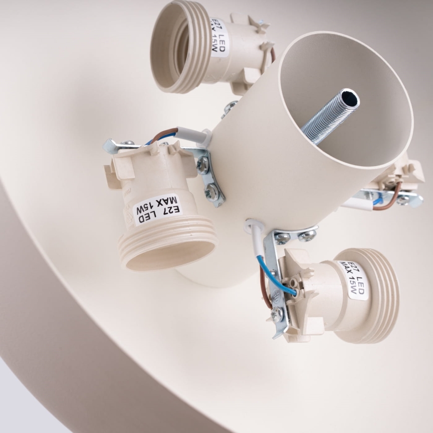 Loftlampe OMIQ 4xE27/15W/230V Ø 30 cm cremefarvet