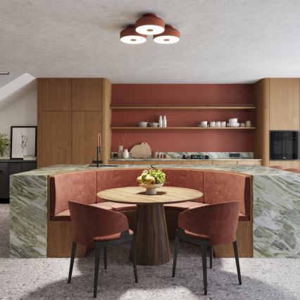 Loftlampe OMIQ 4xE27/15W/230V Ø 30 cm, rød