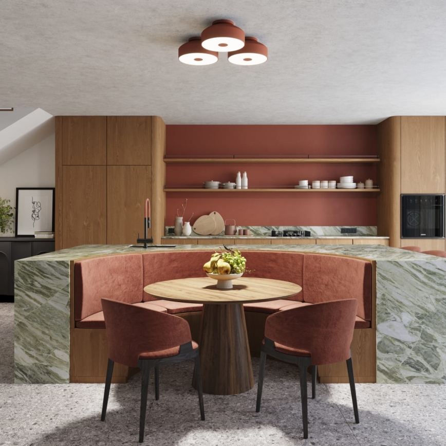 Loftlampe OMIQ 4xE27/15W/230V Ø 30 cm, rød