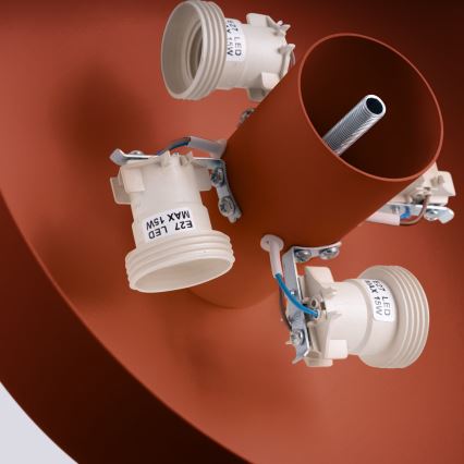 Loftlampe OMIQ 4xE27/15W/230V Ø 30 cm, rød