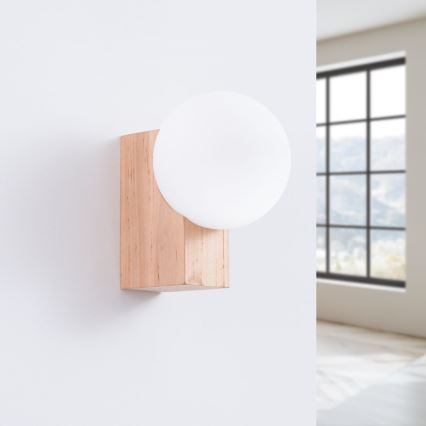 Væglampe BULBO 1xG9/8W/230V bøg/hvid