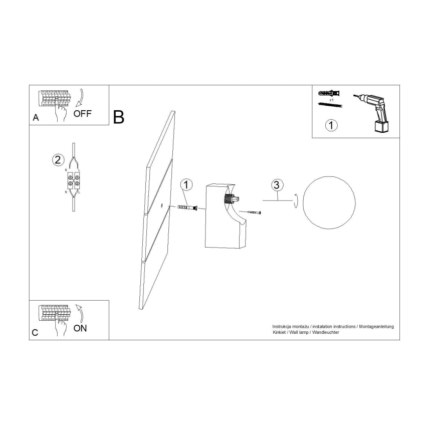 Væglampe BULBO 1xG9/8W/230V bøg/hvid
