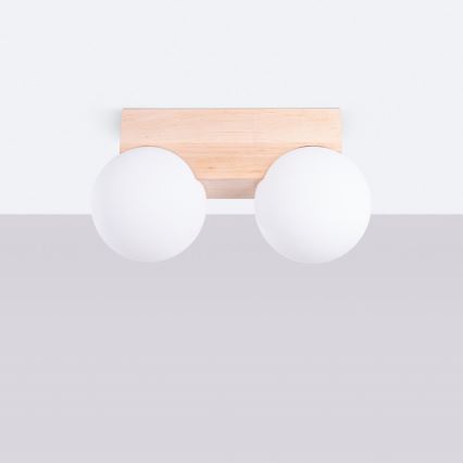 Loftlampe BULBO 2xG9/8W/230V bøg/hvid