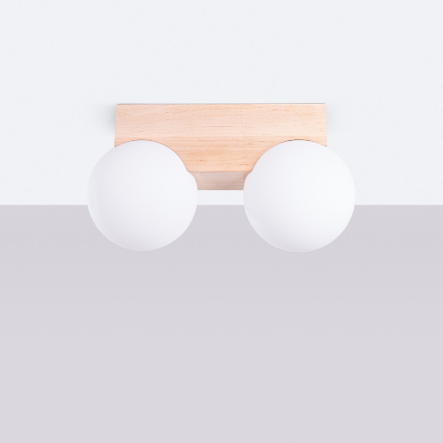 Loftlampe BULBO 2xG9/8W/230V bøg/hvid
