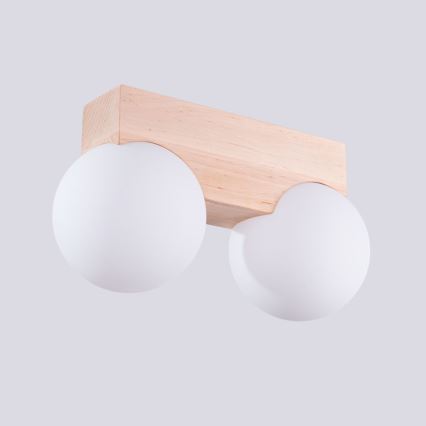 Loftlampe BULBO 2xG9/8W/230V bøg/hvid