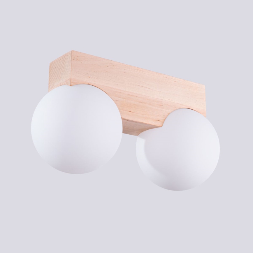 Loftlampe BULBO 2xG9/8W/230V bøg/hvid