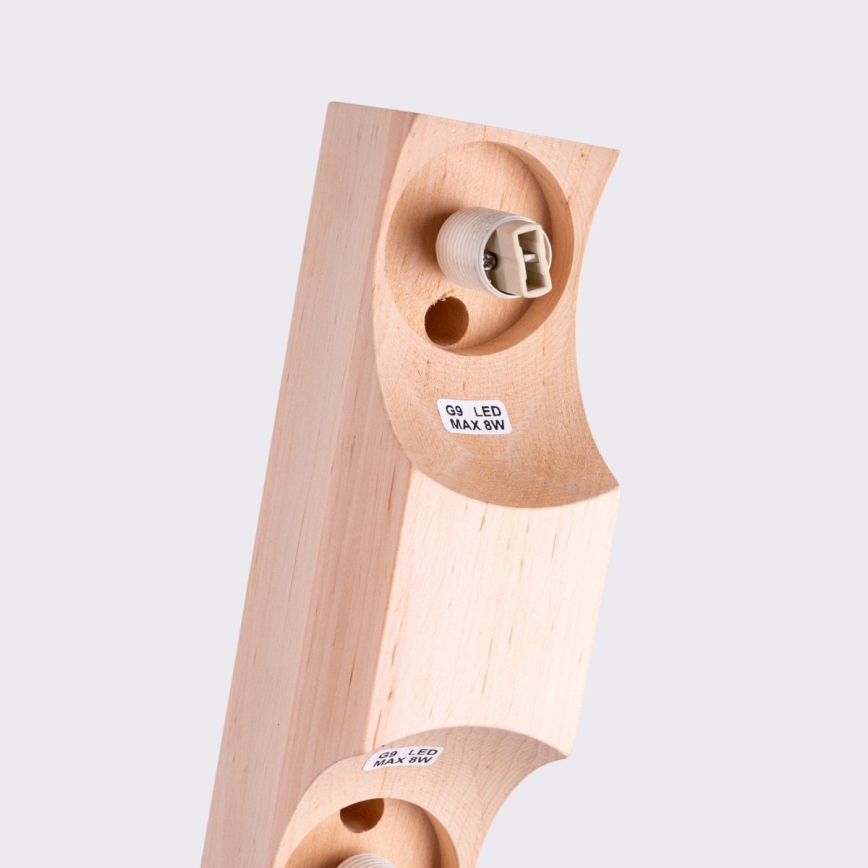 Loftlampe BULBO 2xG9/8W/230V bøg/hvid
