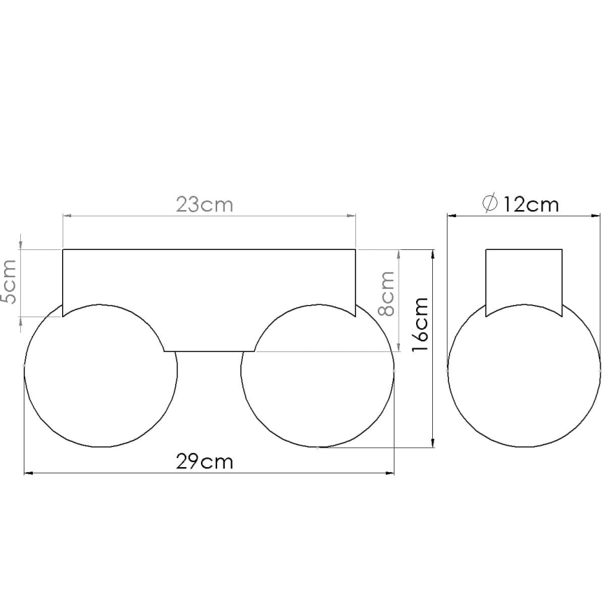 Loftlampe BULBO 2xG9/8W/230V bøg/hvid