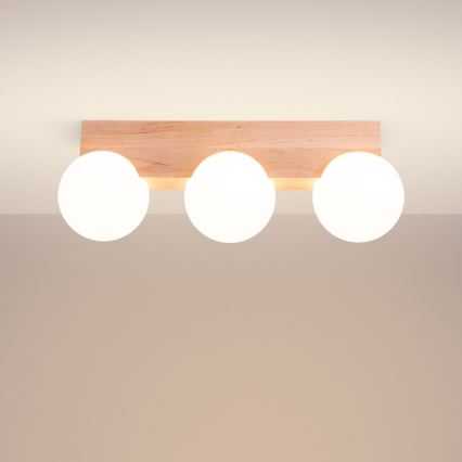 Loftlampe BULBO 3xG9/8W/230V bøg/hvid