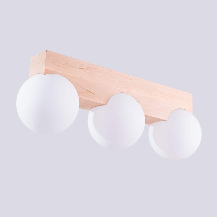 Loftlampe BULBO 3xG9/8W/230V bøg/hvid