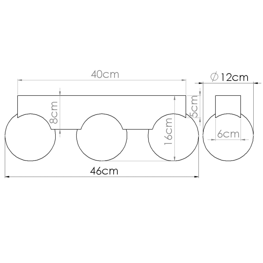 Loftlampe BULBO 3xG9/8W/230V bøg/hvid