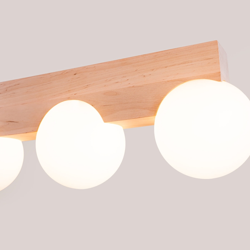 Loftlampe BULBO 4xG9/8W/230V bøg/hvid