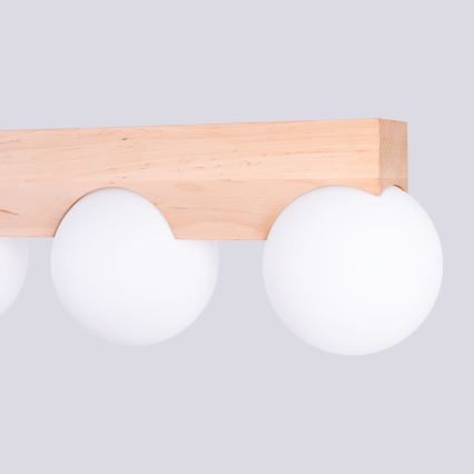 Loftlampe BULBO 4xG9/8W/230V bøg/hvid