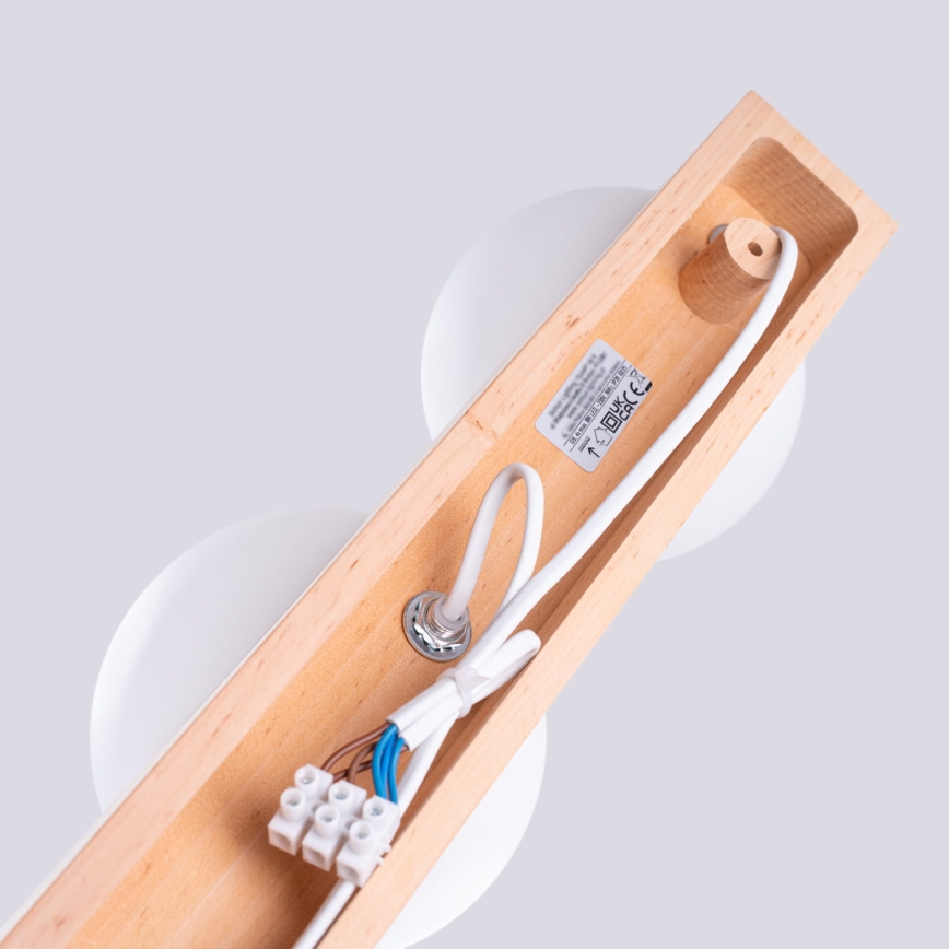 Loftlampe BULBO 4xG9/8W/230V bøg/hvid