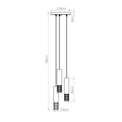 Pendel LAMI 3xGU10/10W/230V hvid