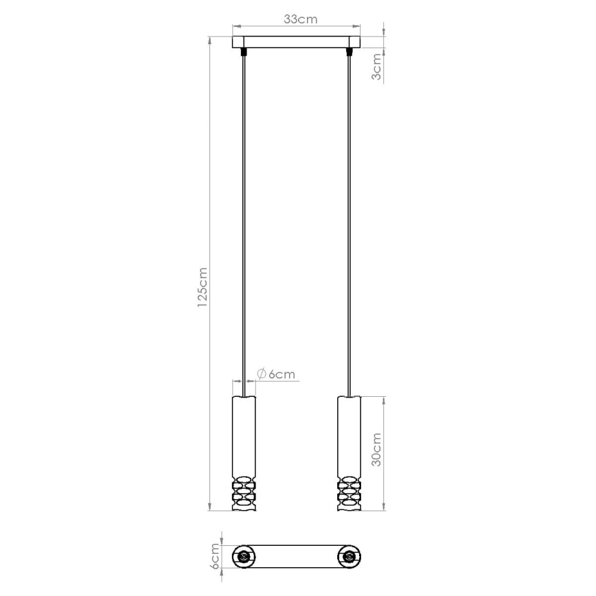 Pendel LIRO 2xGU10/10W/230V hvid