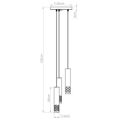 Pendel LIRO 3xGU10/10W/230V hvid