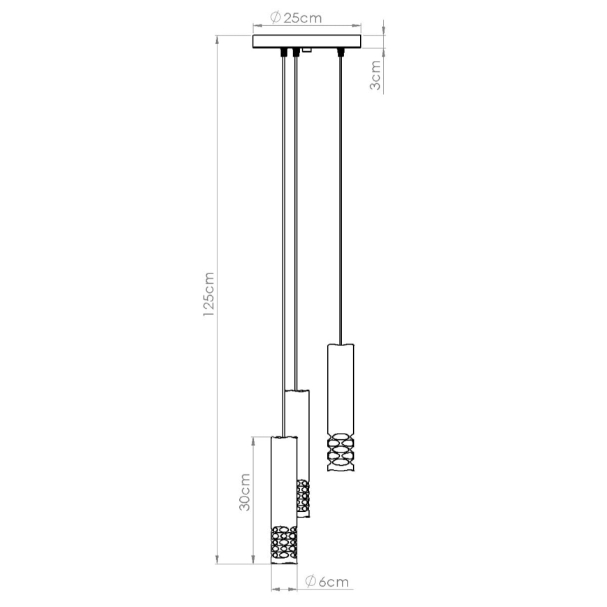 Pendel LIRO 3xGU10/10W/230V hvid