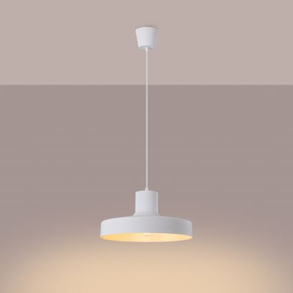 Pendel BILO 1xE27/15W/230V diameter 35 cm hvid