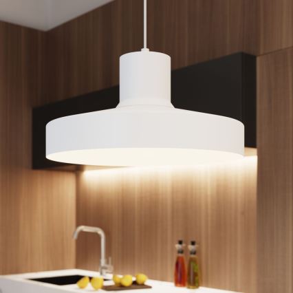 Pendel BILO 1xE27/15W/230V diameter 35 cm hvid