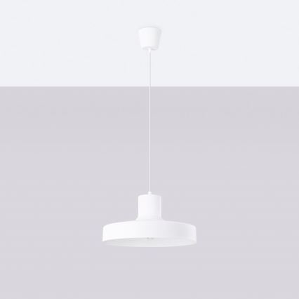 Pendel BILO 1xE27/15W/230V diameter 35 cm hvid