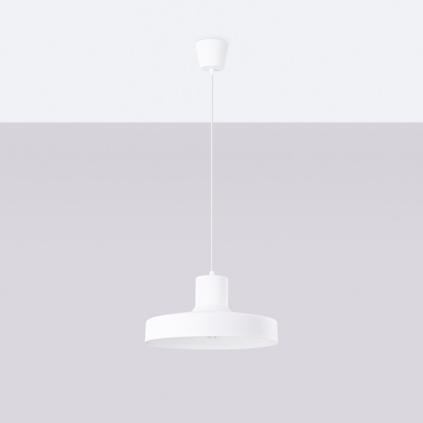 Pendel BILO 1xE27/15W/230V diameter 35 cm hvid