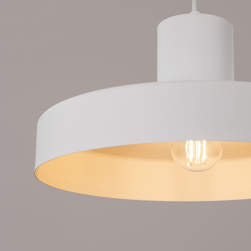Pendel BILO 1xE27/15W/230V diameter 35 cm hvid