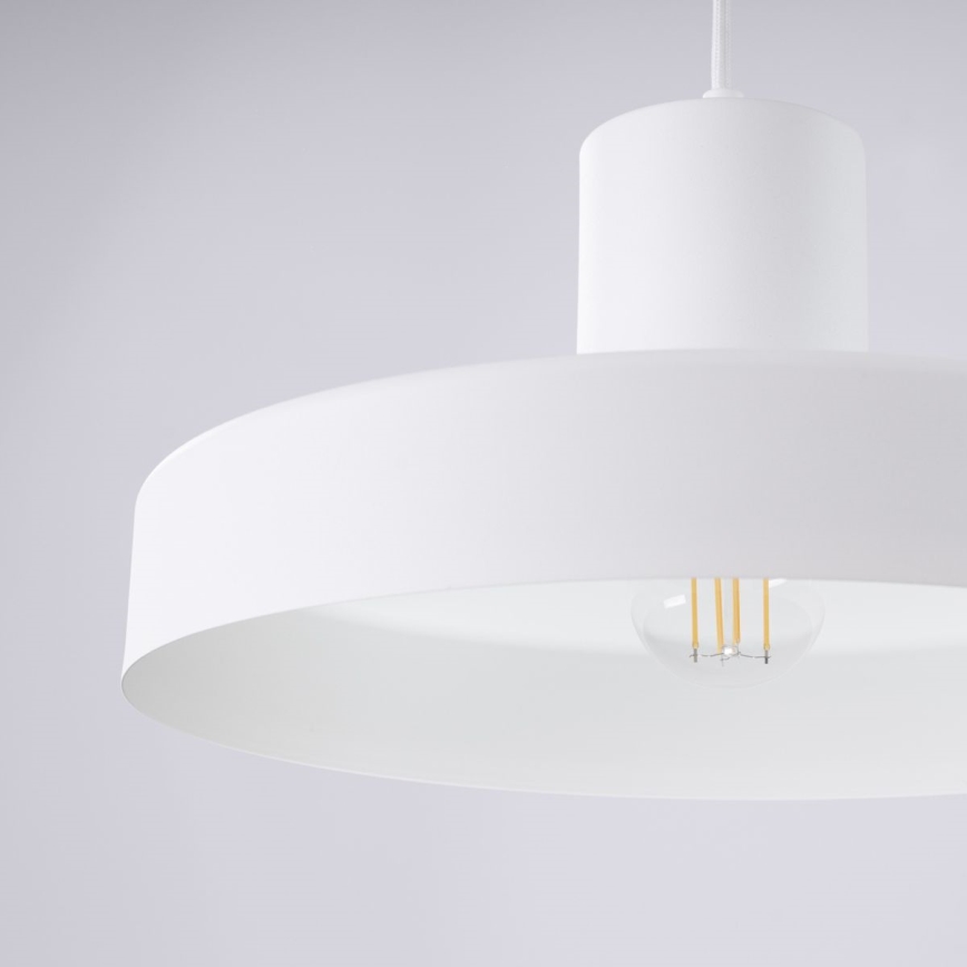Pendel BILO 1xE27/15W/230V diameter 35 cm hvid