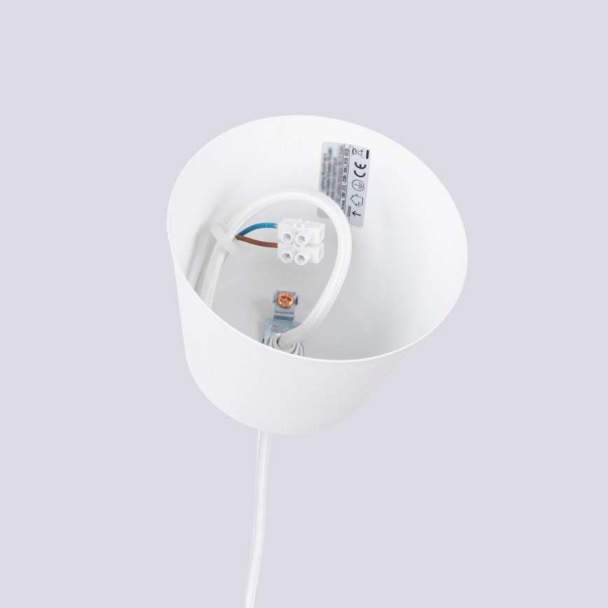 Pendel BILO 1xE27/15W/230V diameter 35 cm hvid