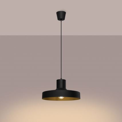 Pendel BILO 1xE27/15W/230V diameter 35 cm sort