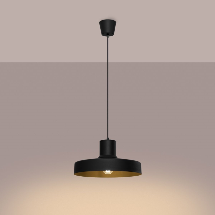 Pendel BILO 1xE27/15W/230V diameter 35 cm sort