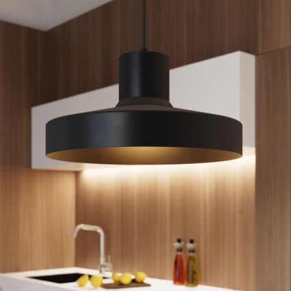 Pendel BILO 1xE27/15W/230V diameter 35 cm sort