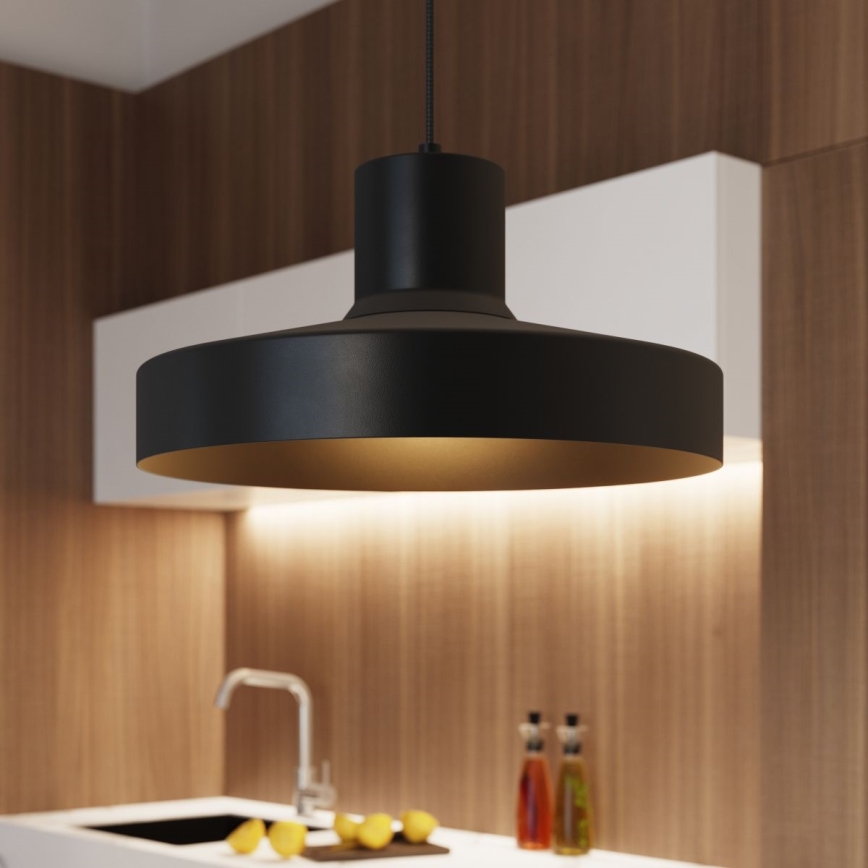Pendel BILO 1xE27/15W/230V diameter 35 cm sort