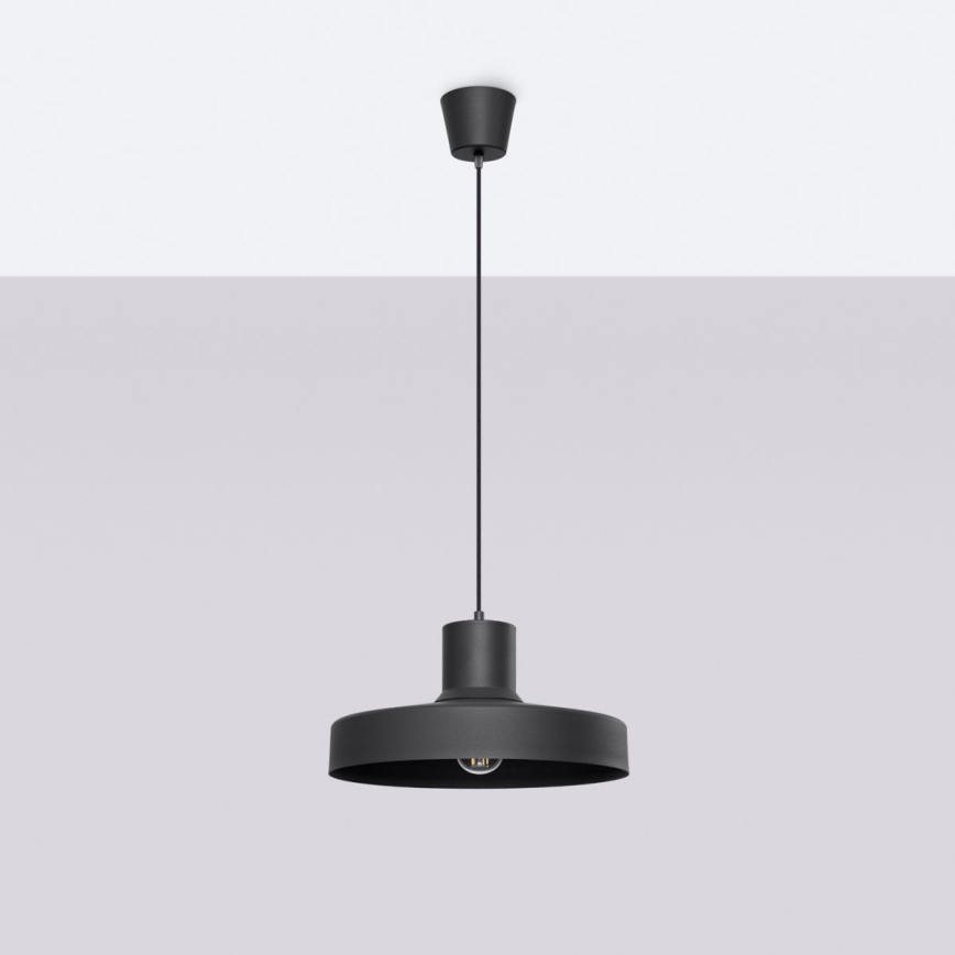 Pendel BILO 1xE27/15W/230V diameter 35 cm sort