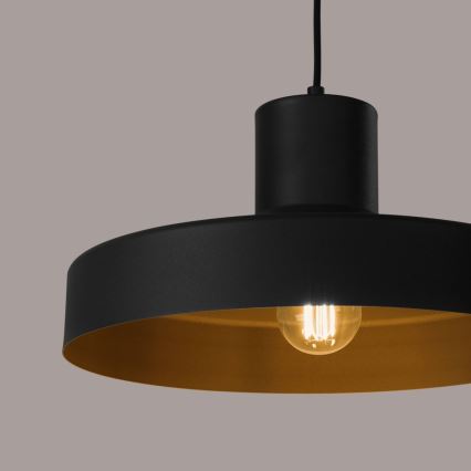 Pendel BILO 1xE27/15W/230V diameter 35 cm sort