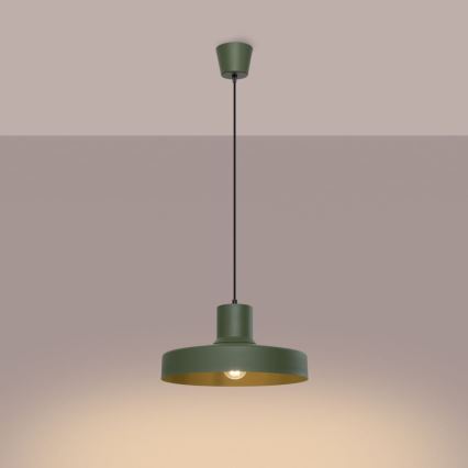 Pendel BILO 1xE27/15W/230V diameter 35 cm grøn