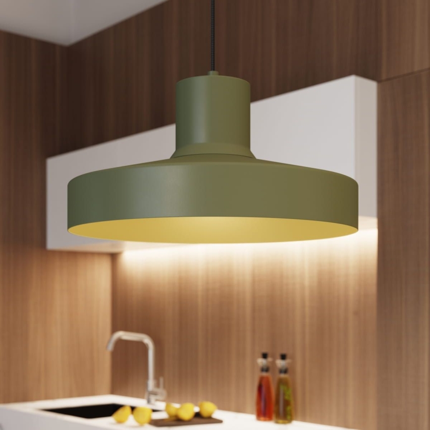 Pendel BILO 1xE27/15W/230V diameter 35 cm grøn
