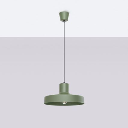 Pendel BILO 1xE27/15W/230V diameter 35 cm grøn